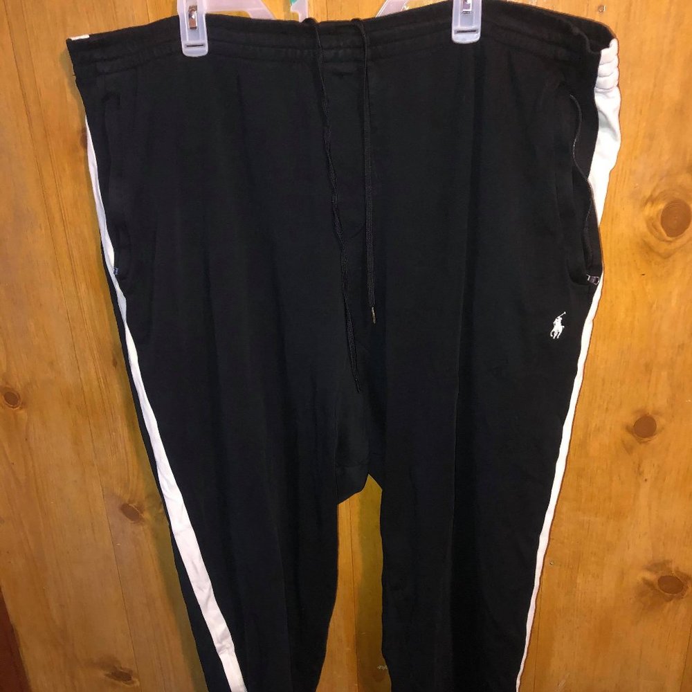 POLO black striped track pants 5XL